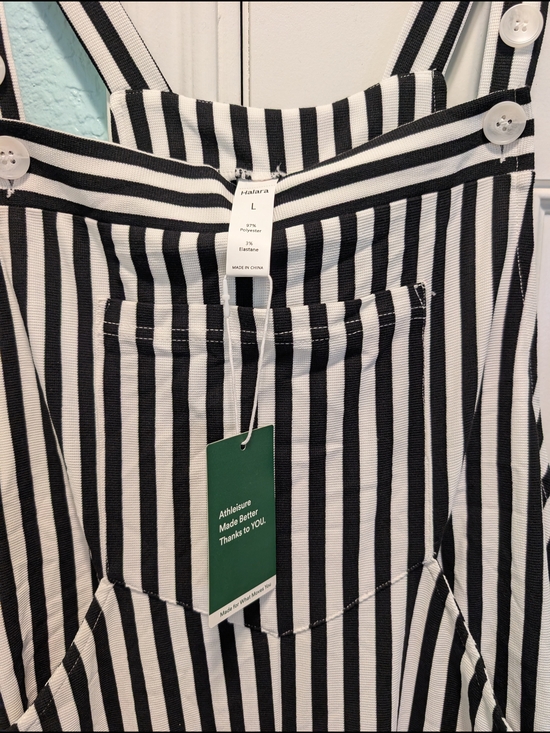 Black & White Stripe Halara Overalls - Picture 2 of 2